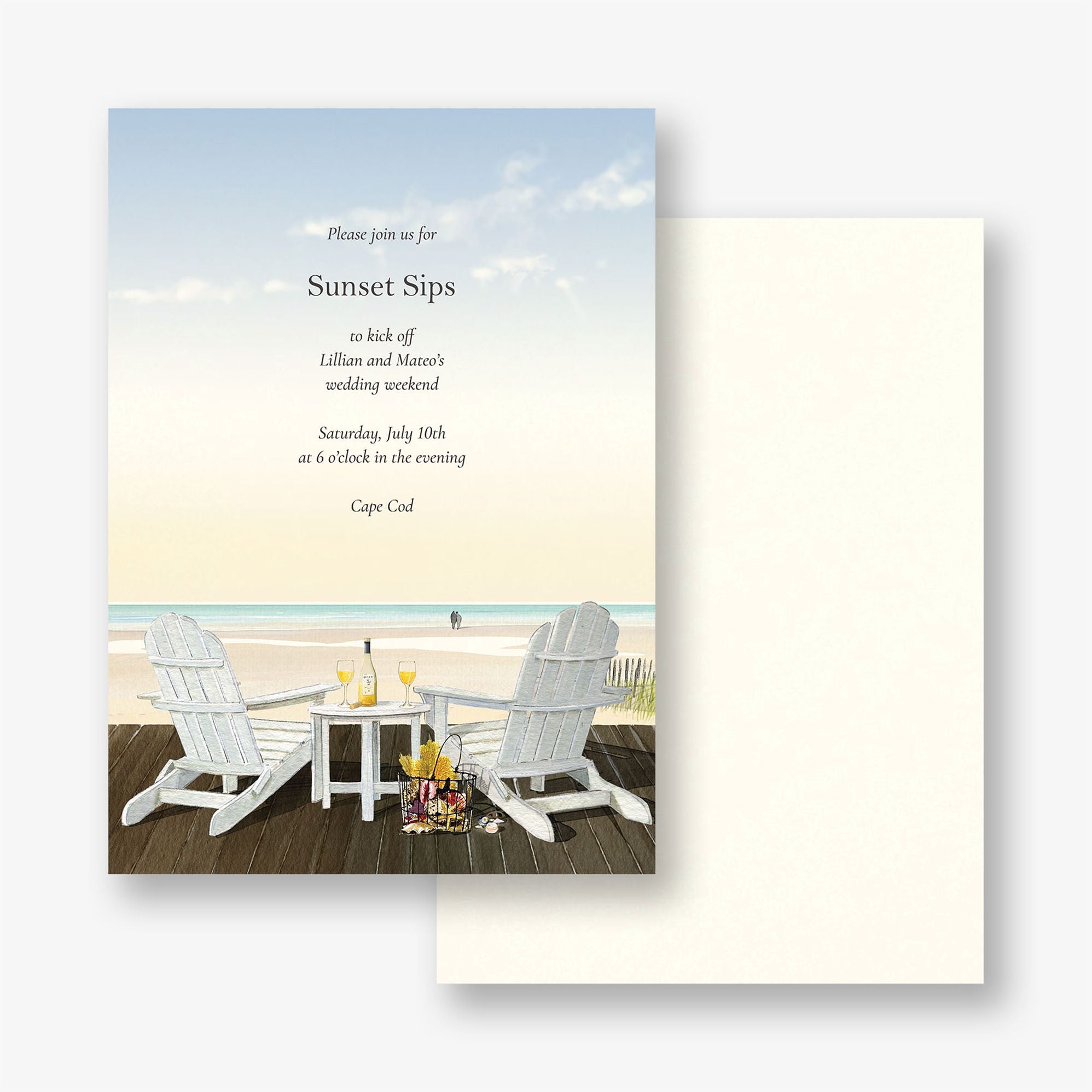 Beach Sunset Wedding Invitation - Image 3