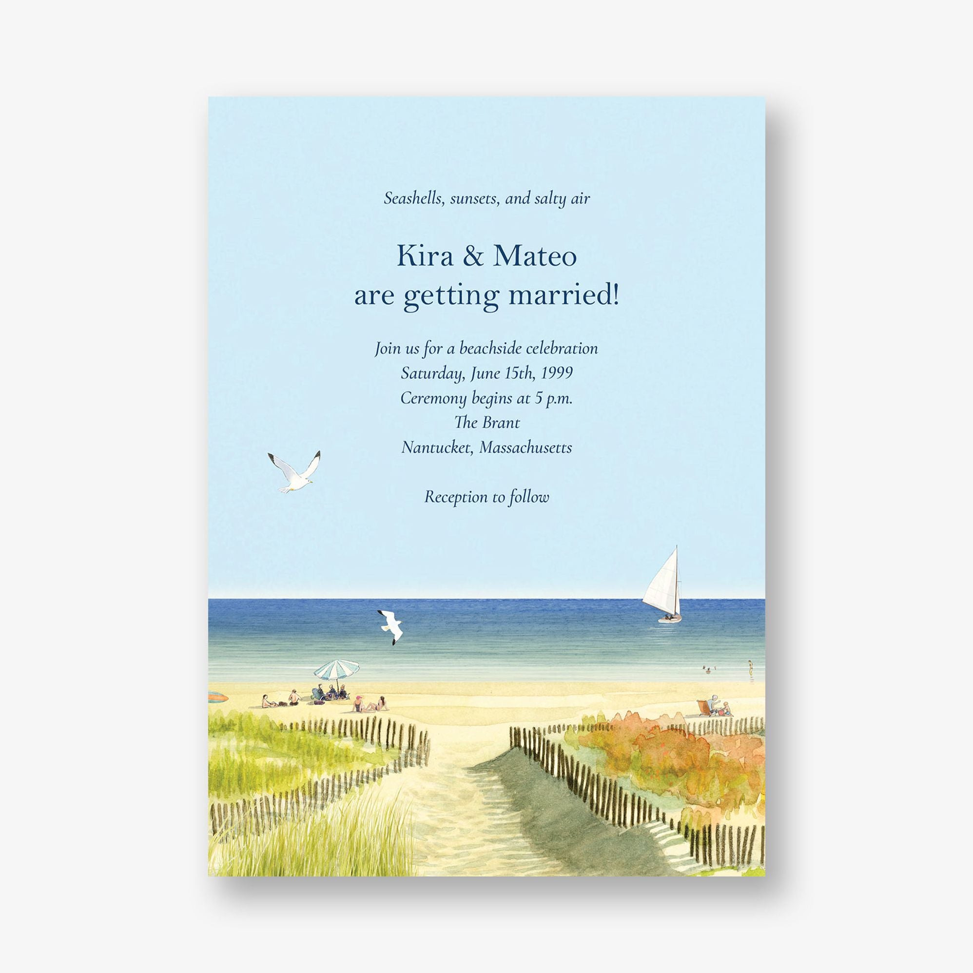 Sandy Path Wedding Invitation