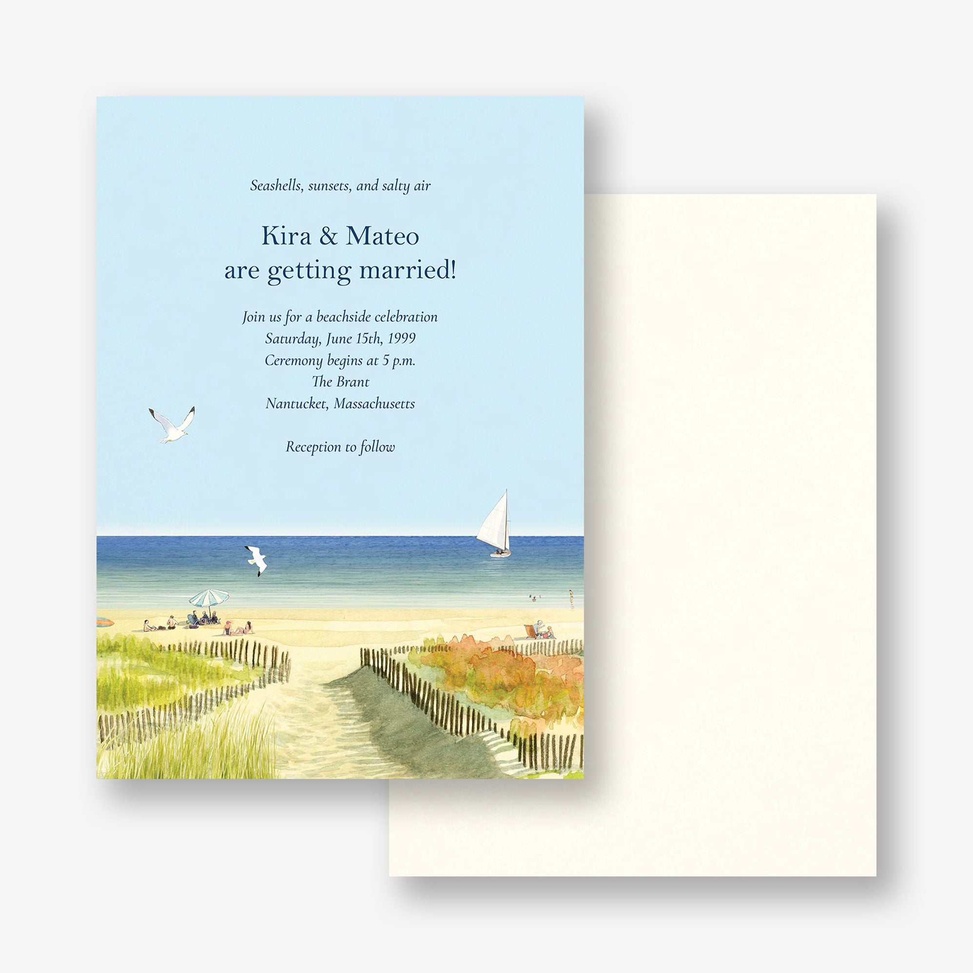 Sandy Path Wedding Invitation - Image 2