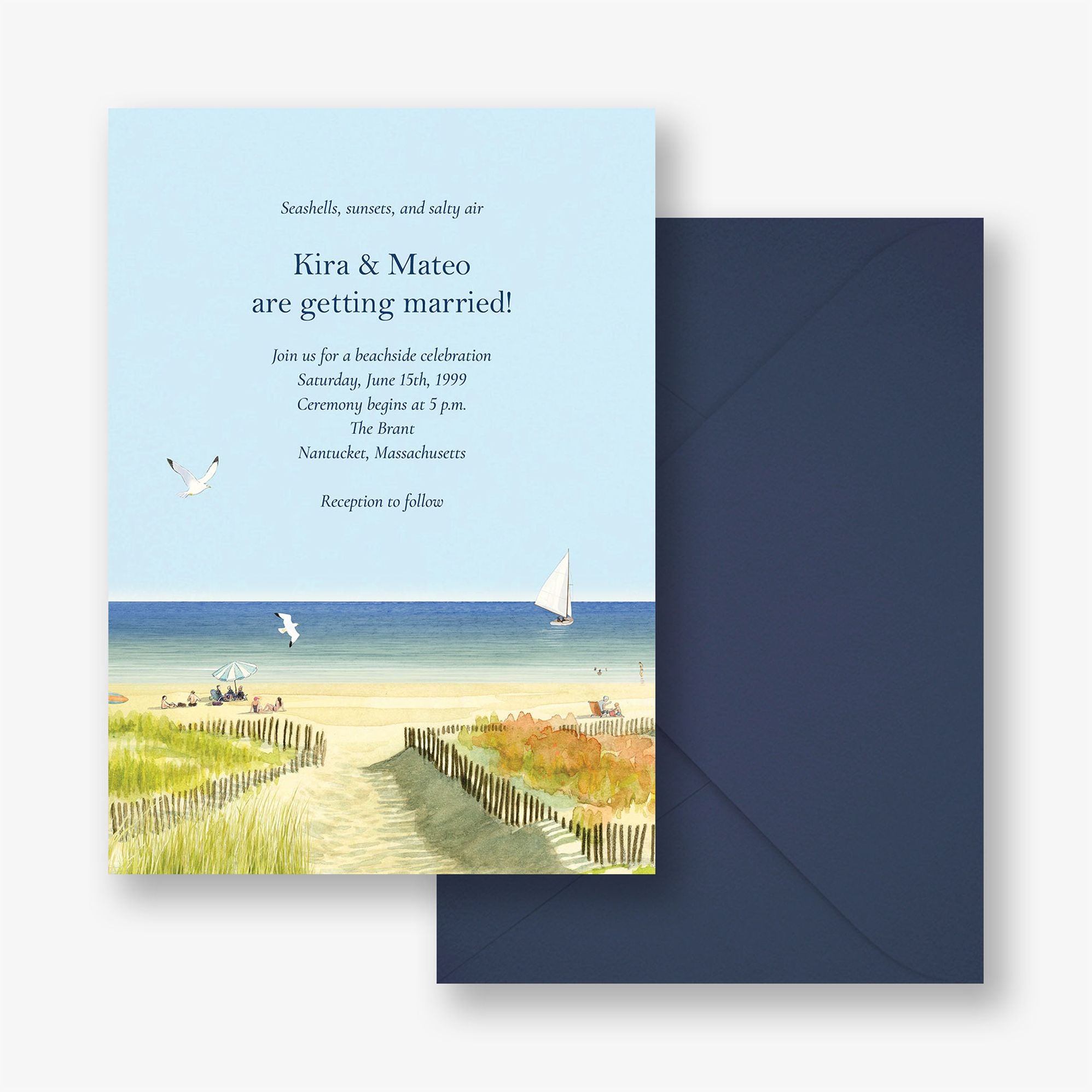 Sandy Path Wedding Invitation - Image 3