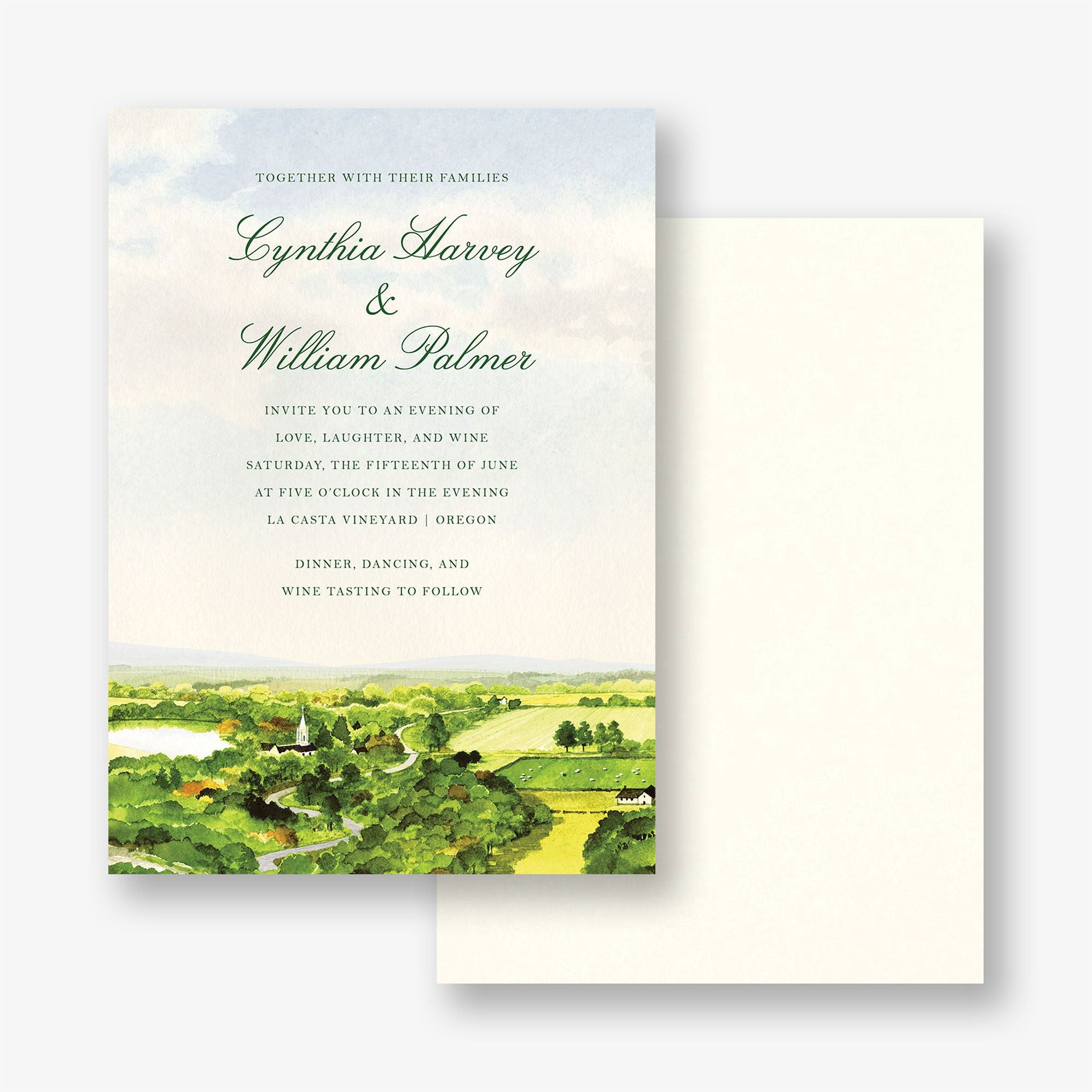 Vineyard Views Wedding Invitation - Image 3