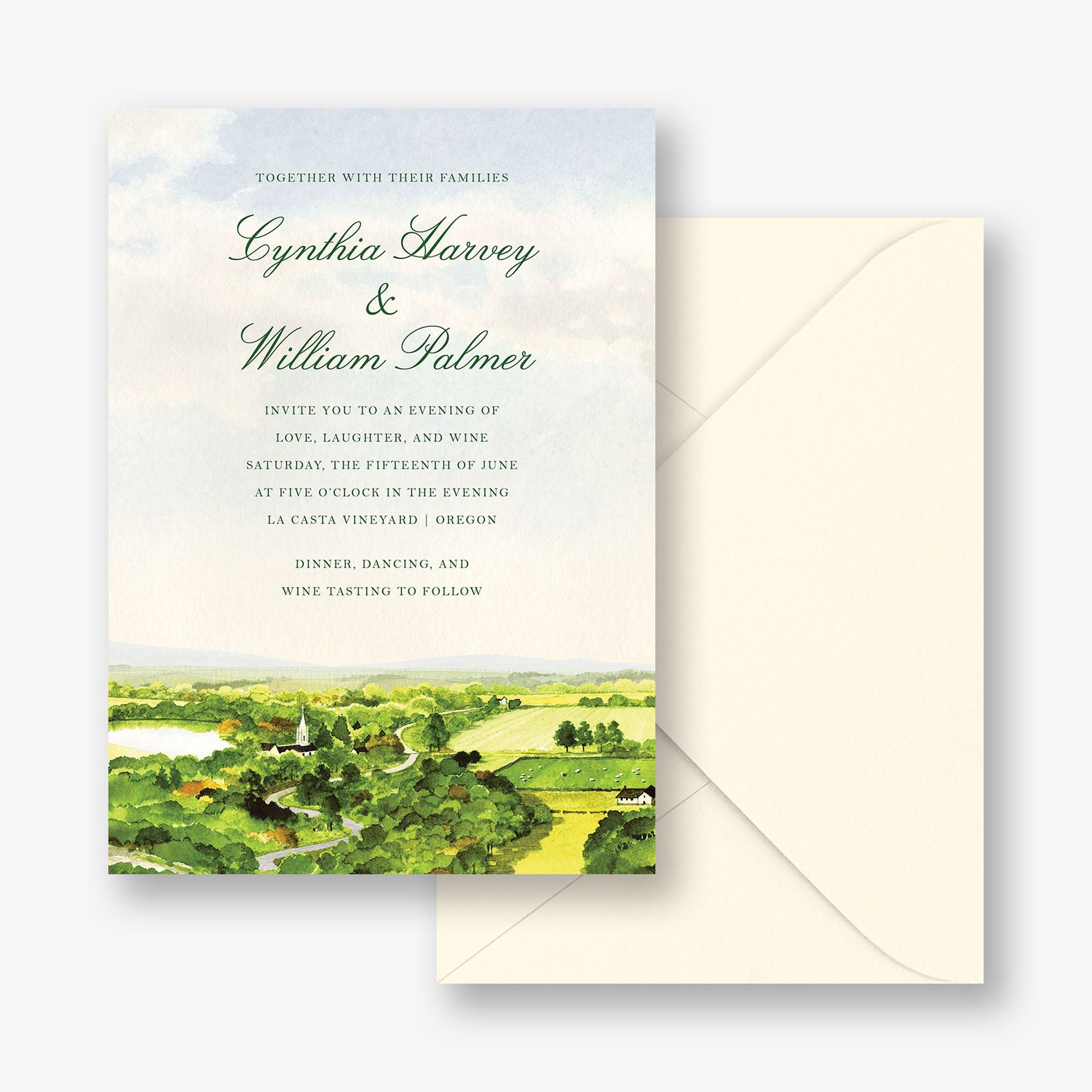 Vineyard Views Wedding Invitation - Image 2