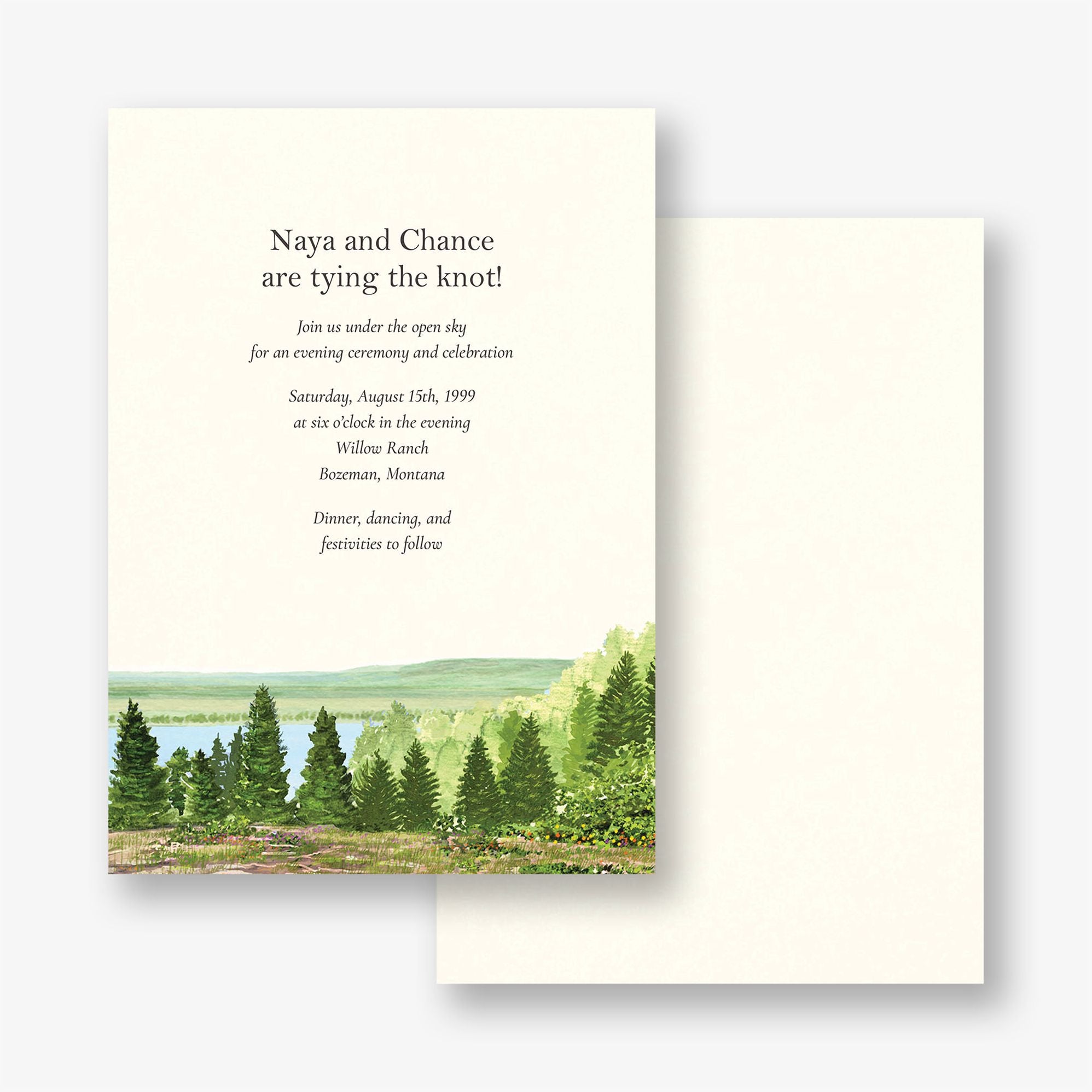Open Sky Wedding Invitation - Image 2