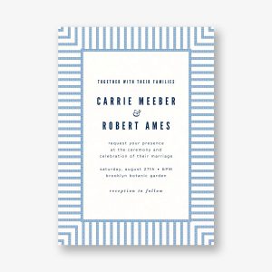 Seersucker Stripe Wedding Invitation