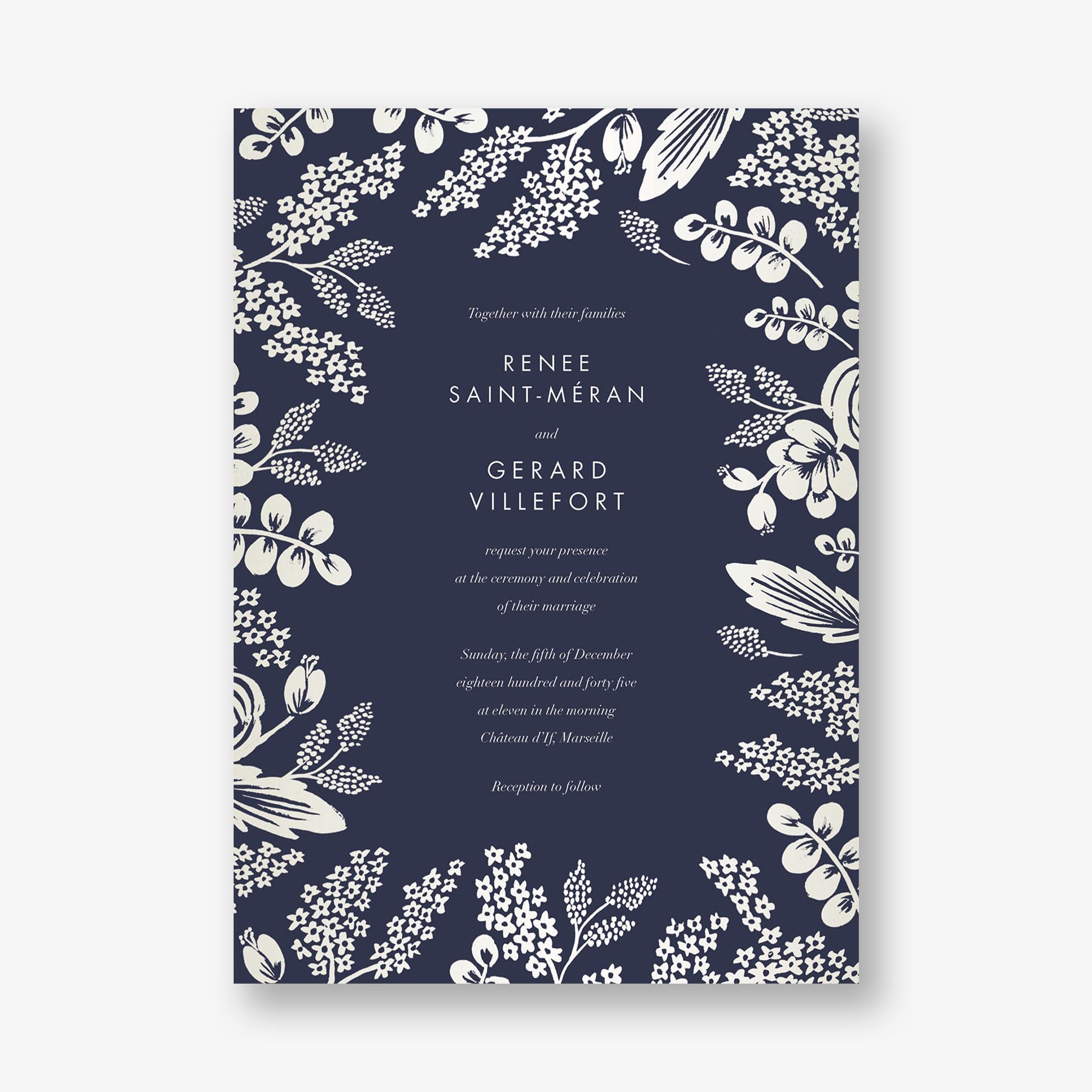 Heather and Lace Foil Wedding Invitation - Image 2