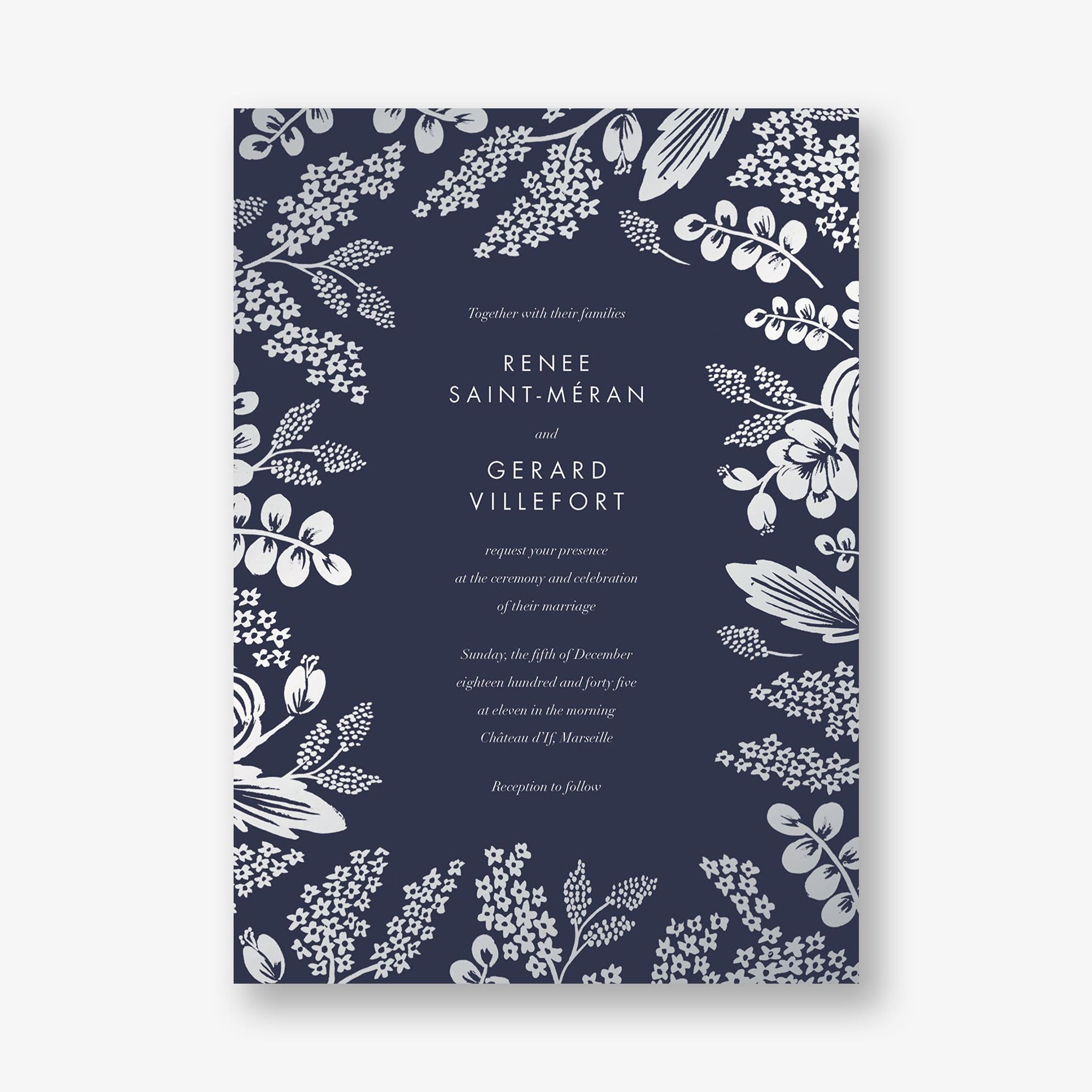 Heather and Lace Foil Wedding Invitation - Image 4