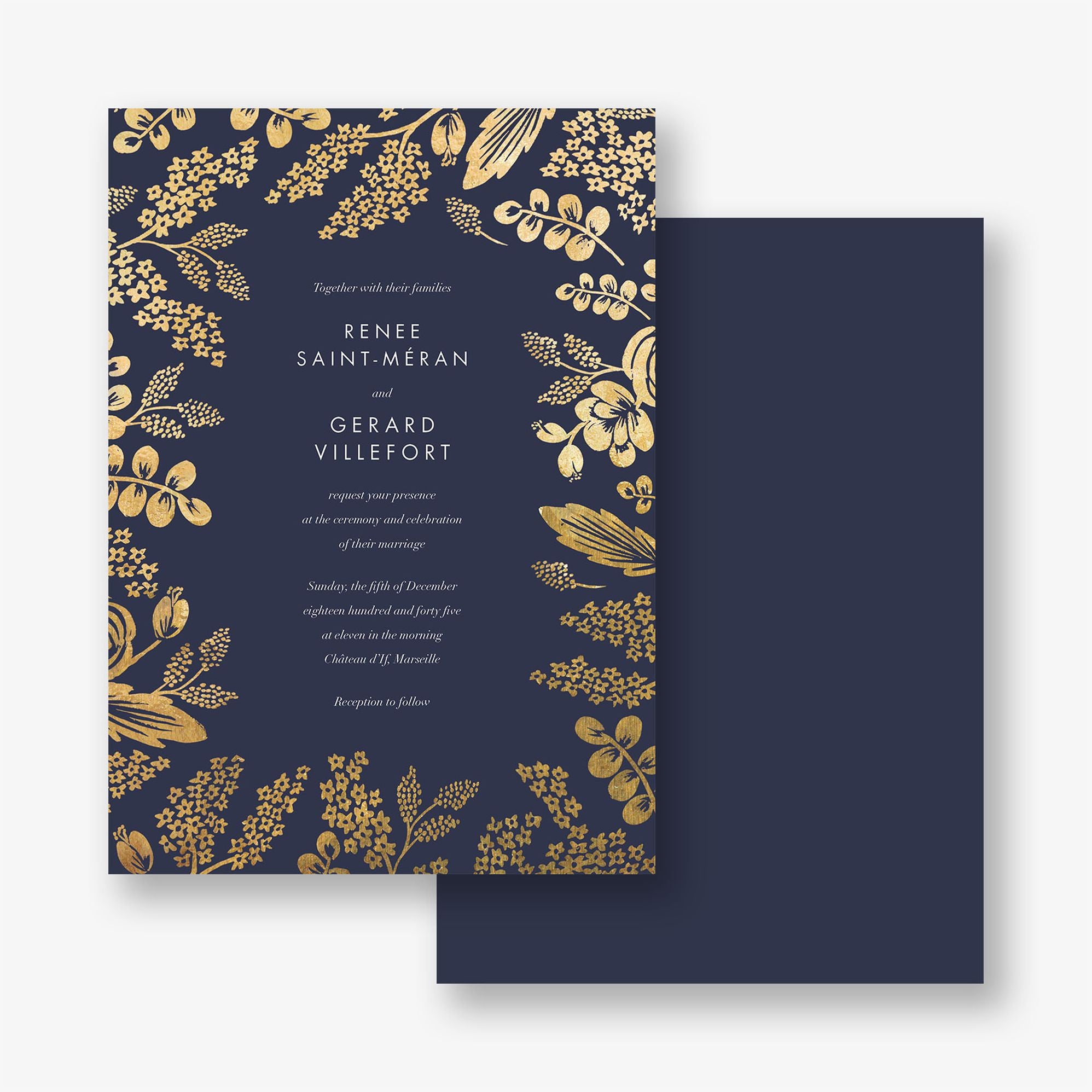 Heather and Lace Foil Wedding Invitation - Image 5