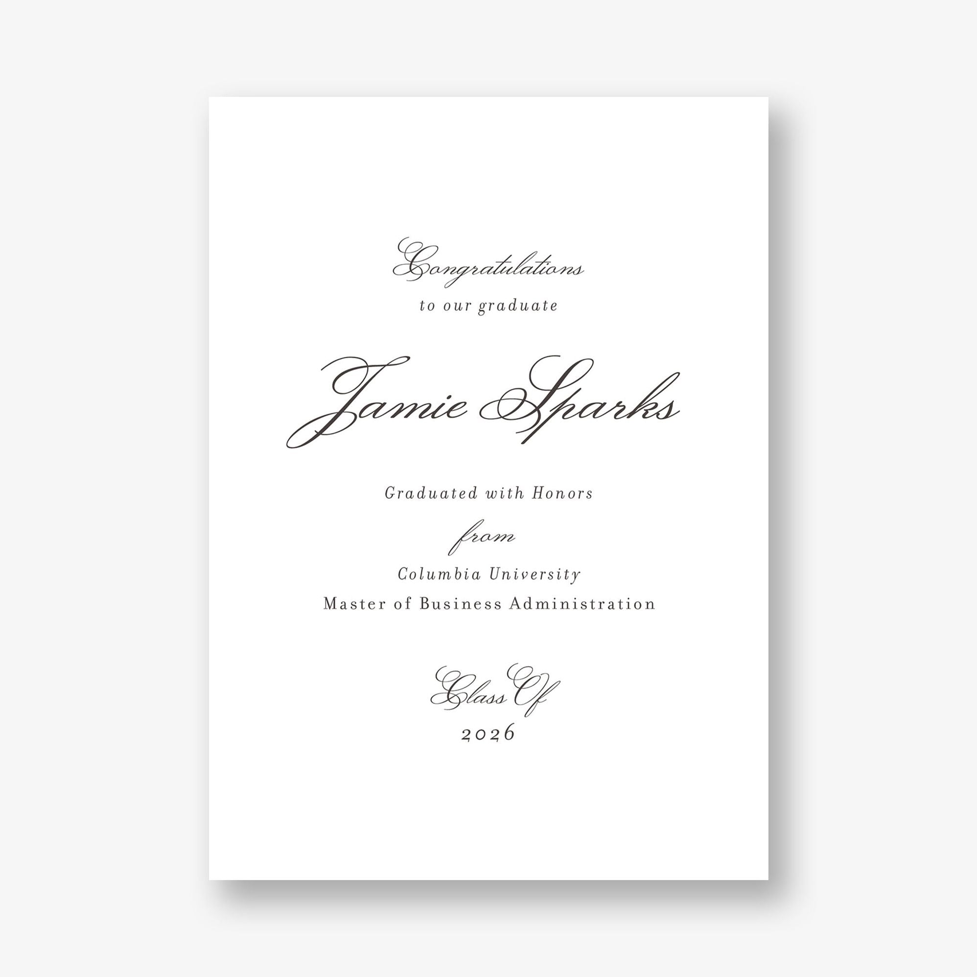 Notched Border Foil Photo Graduation Announcement - Image 3