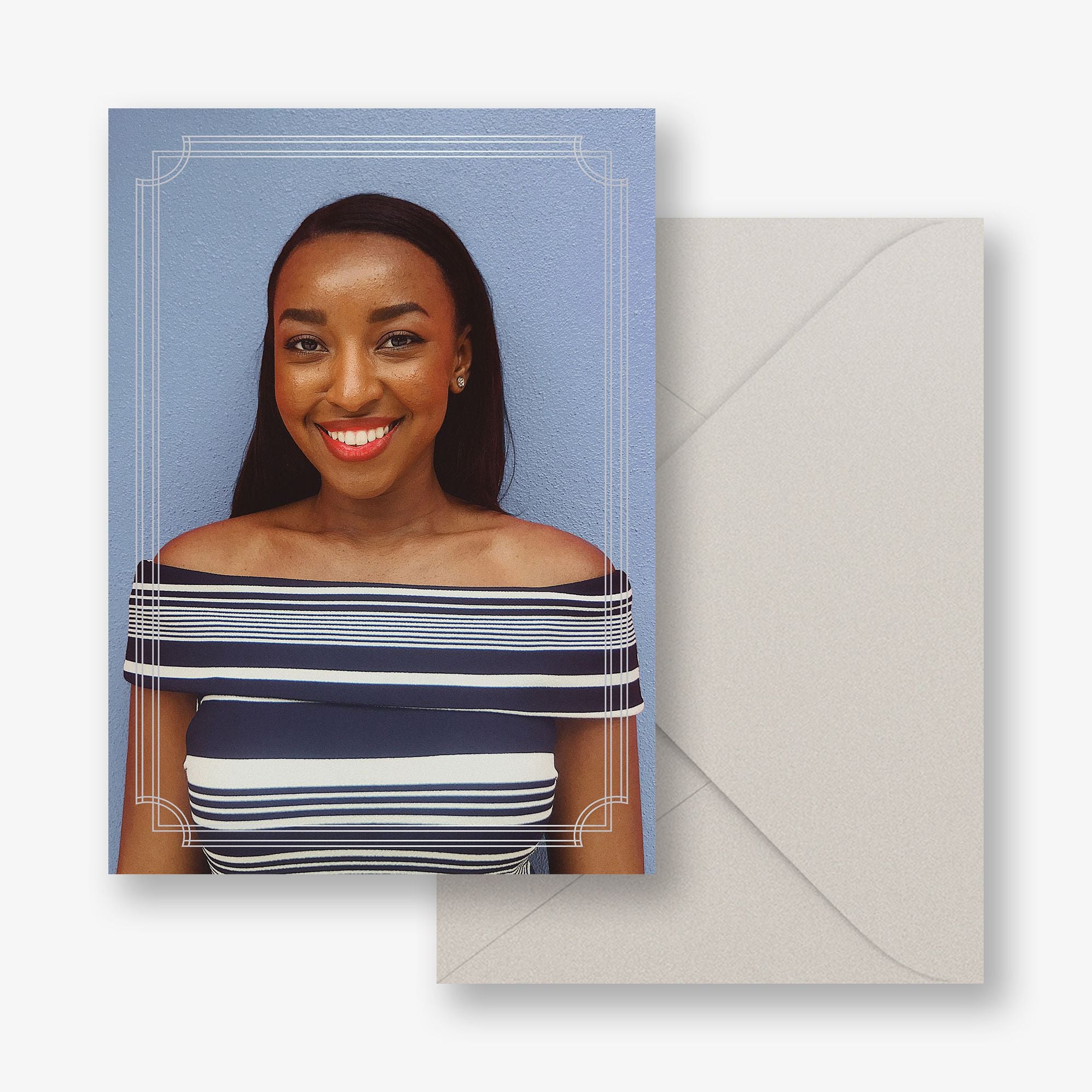 Notched Border Foil Photo Graduation Announcement - Image 4