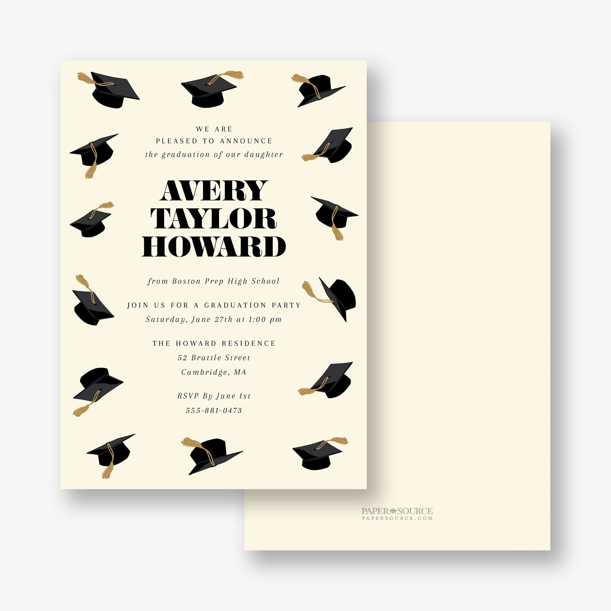 Cap Toss Graduation Invitation - Image 3