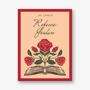 Book of Roses Adhesive Bookplates