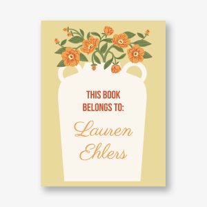 Bright Blossom Vase Adhesive Bookplates