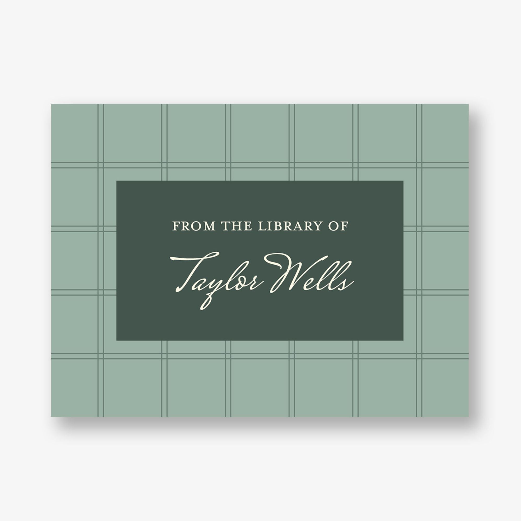 Simple Plaid Adhesive Bookplates - Image 2