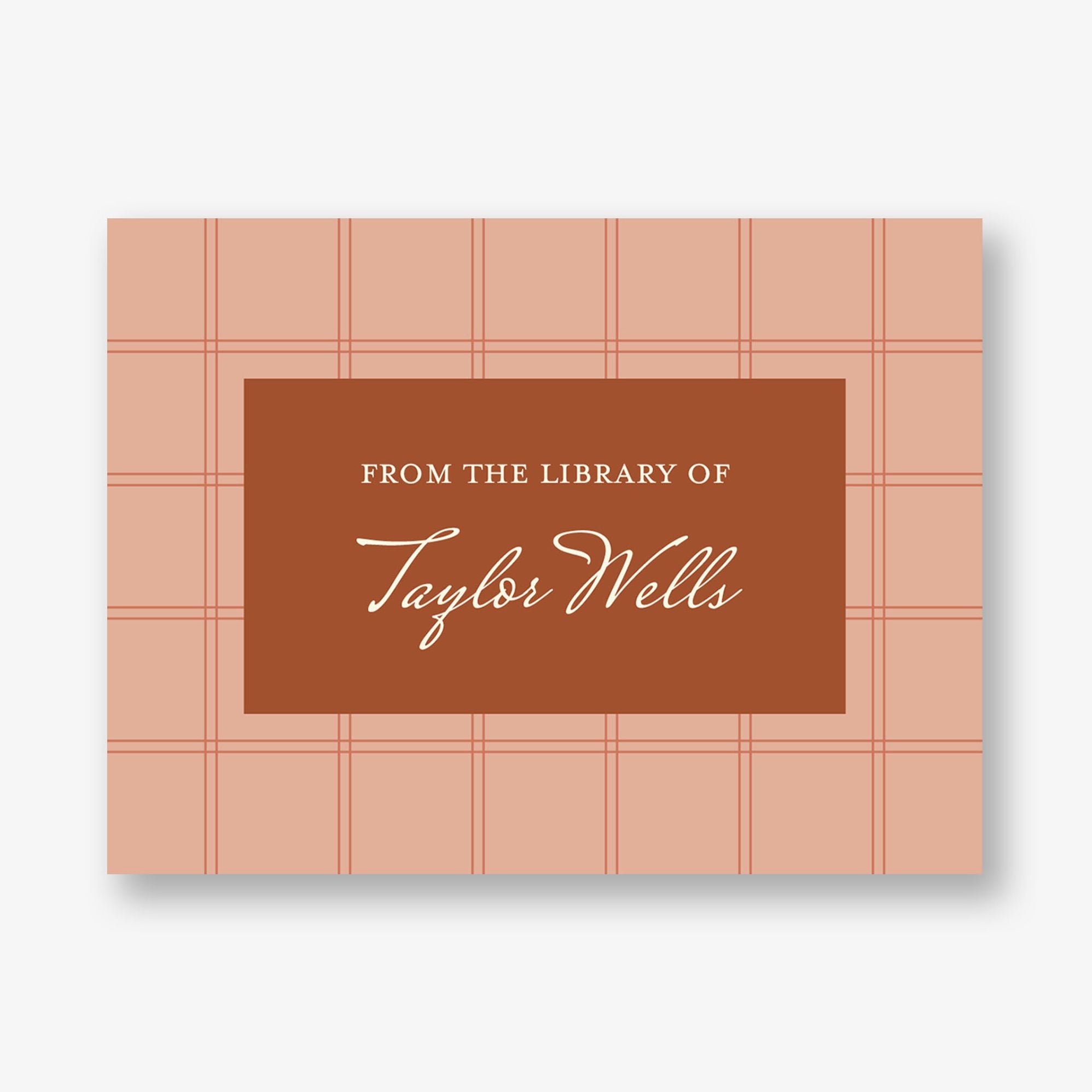 Simple Plaid Adhesive Bookplates - Image 3