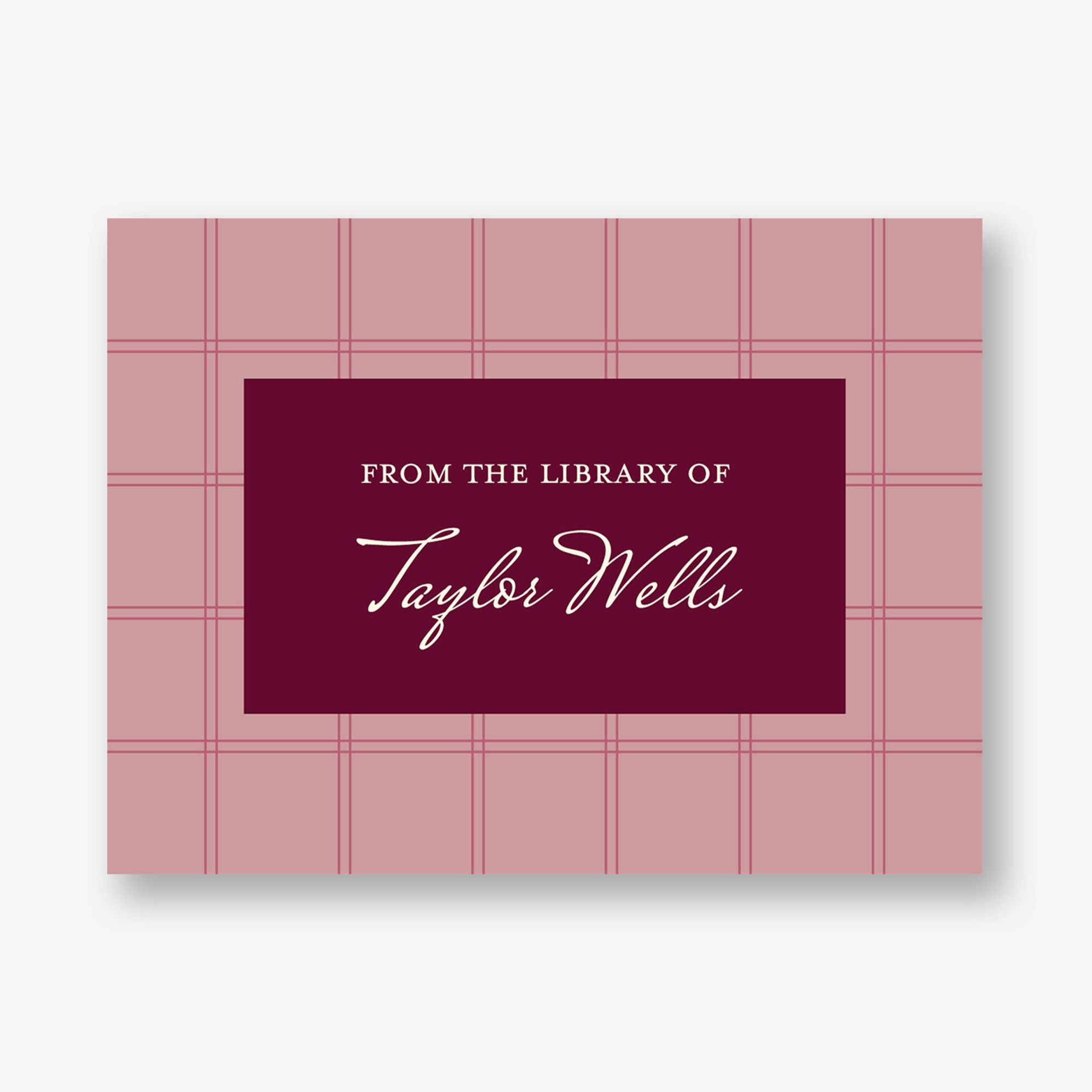 Simple Plaid Adhesive Bookplates - Image 4