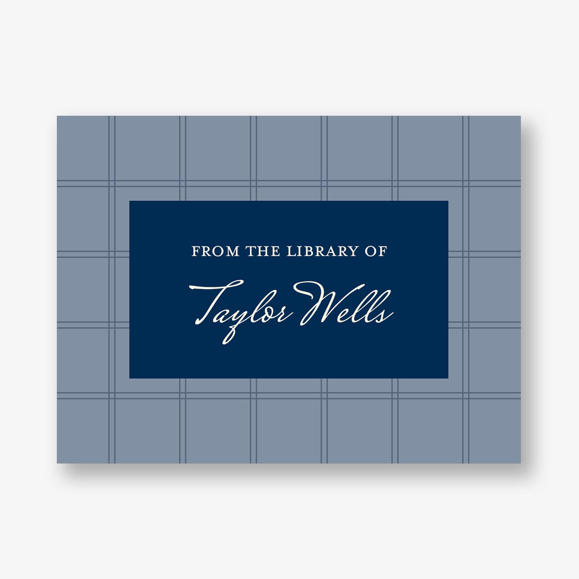Simple Plaid Adhesive Bookplates - Image 5
