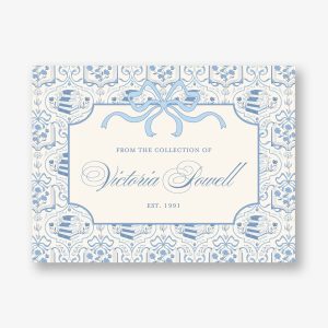 Bookstack Toile Adhesive Bookplates