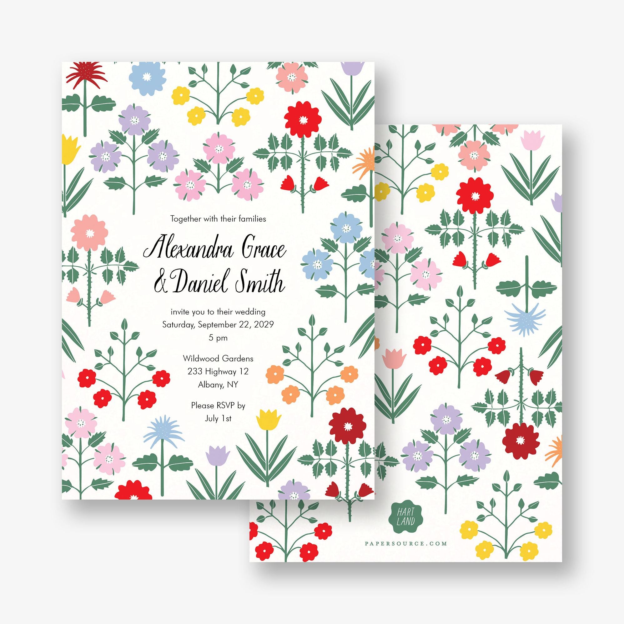 Betty's Garden Wedding Invitation - Image 2
