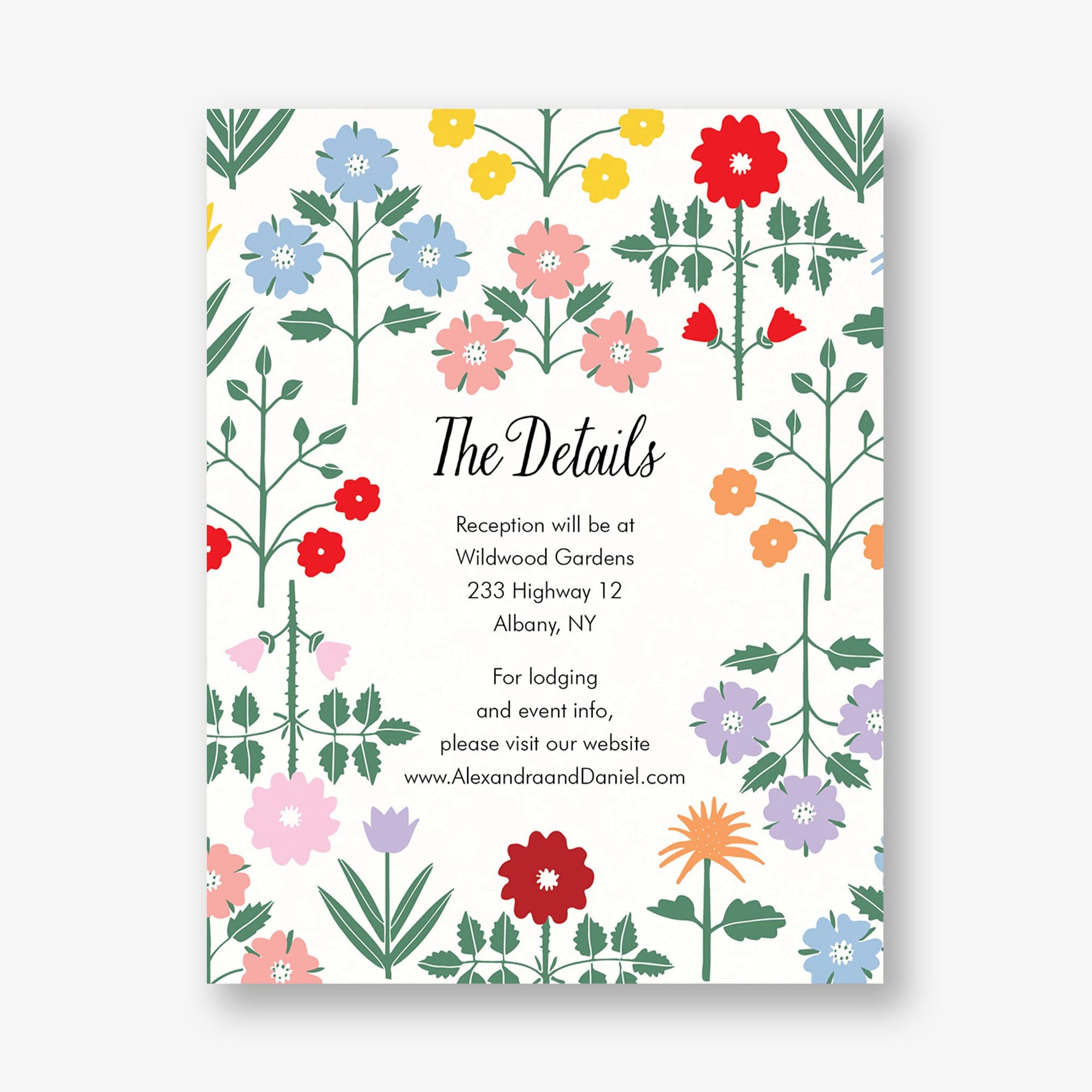 Betty's Garden Information Card