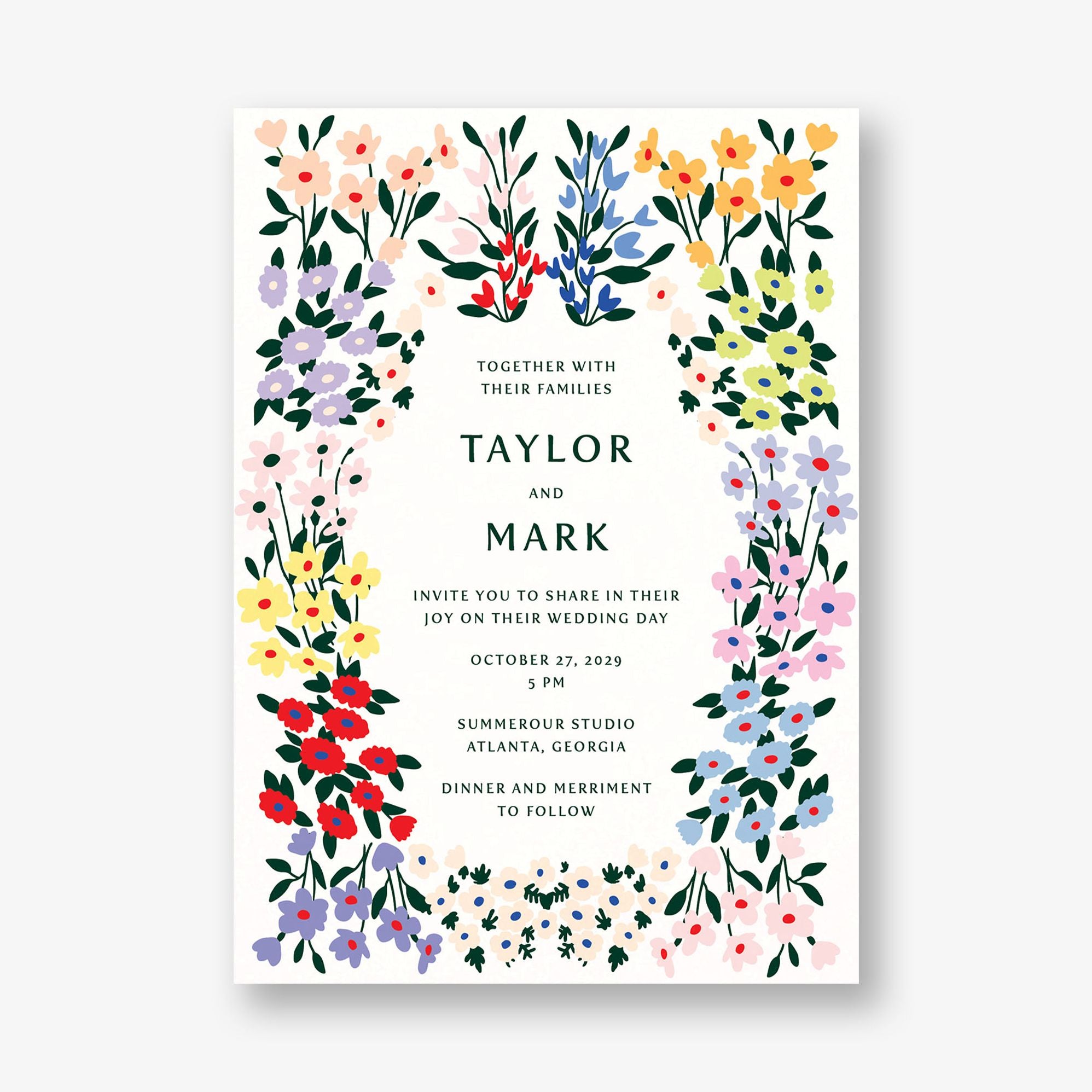 Cottage Garden Wedding Invitation