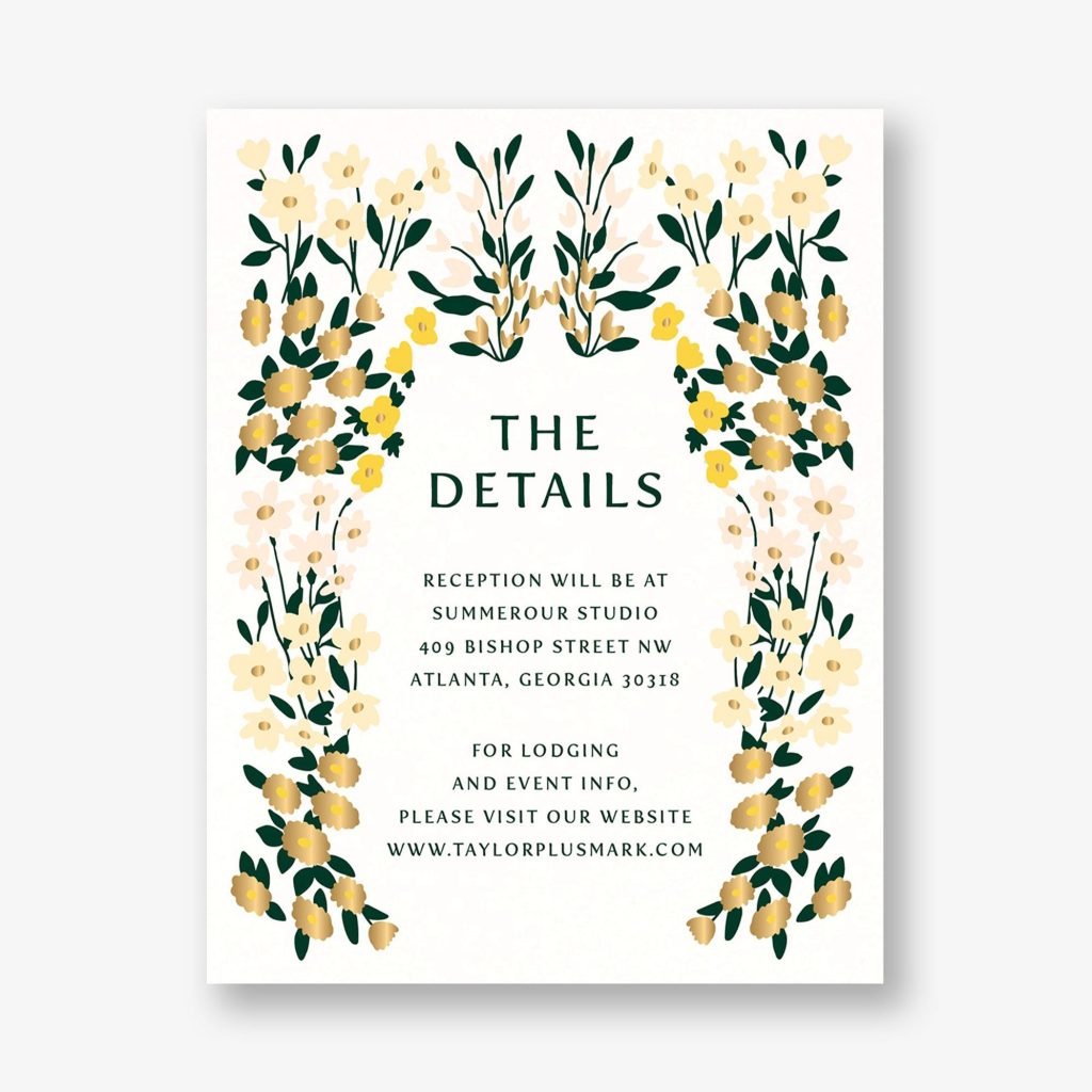 Cottage Garden Foil Information Card
