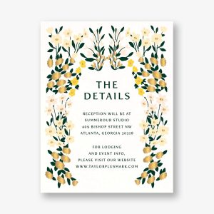 Cottage Garden Foil Information Card