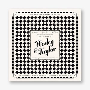 Vintage NYC Deli Wedding Invitation