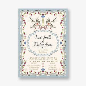 Folk Maximalist Wedding Invitation