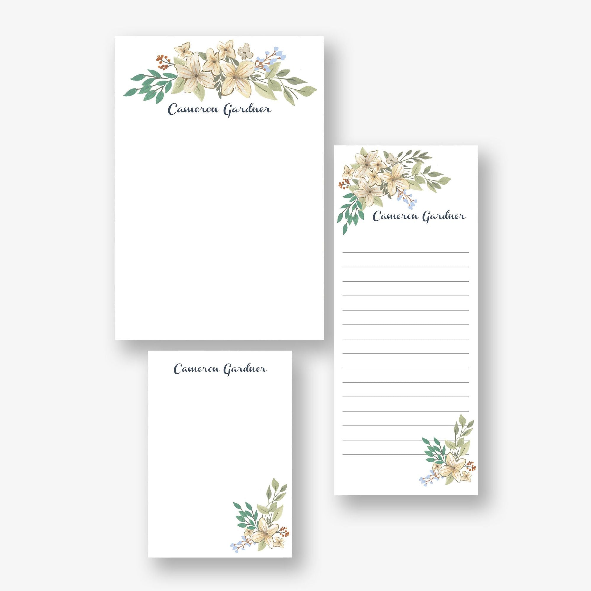 Spring Branch Mixed Personalized Notepad Set