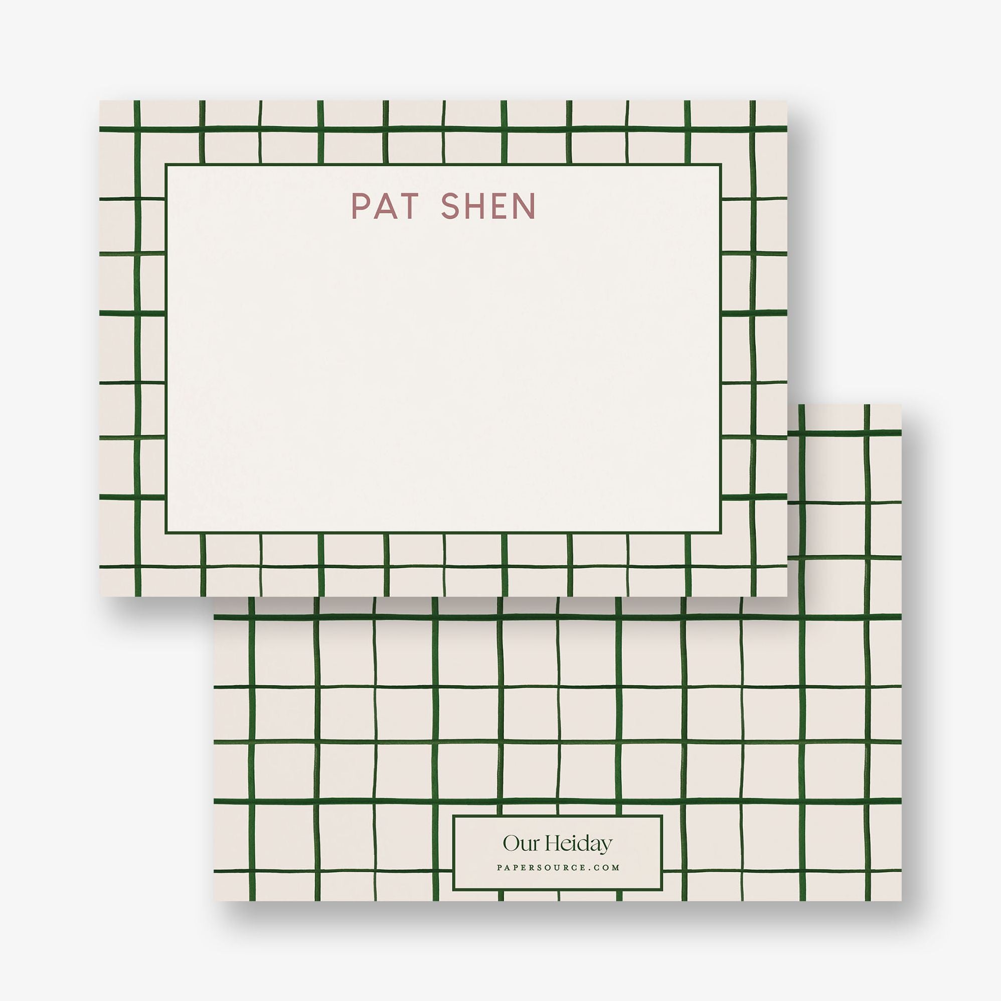 Emerald Grid Stationery - Image 2
