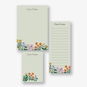 Wildflower Field Mixed Personalized Notepad Set