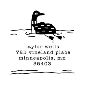 Loon and Lake Custom Stamp
