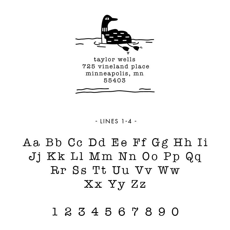 Loon and Lake Custom Stamp - Image 2