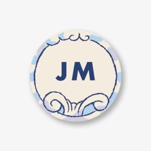 Scrolls Personalized Circle Label