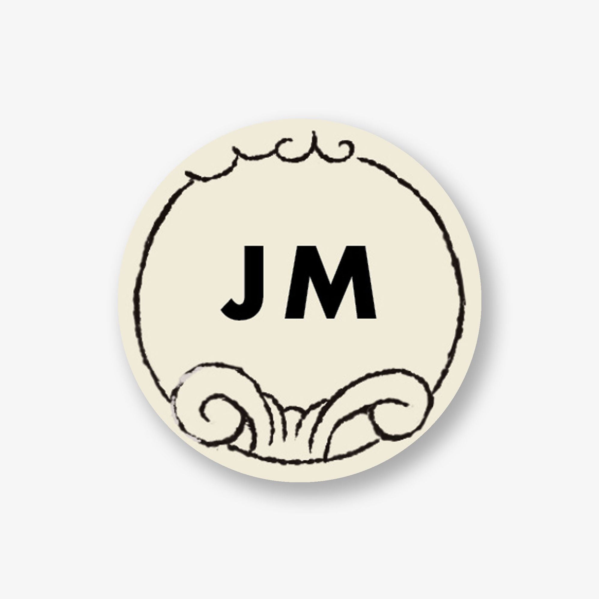 Scrolls Personalized Circle Label - Image 2