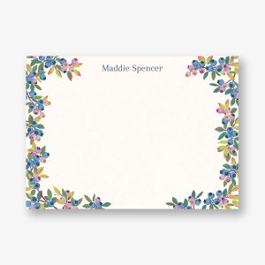Wild Blueberries Stationery