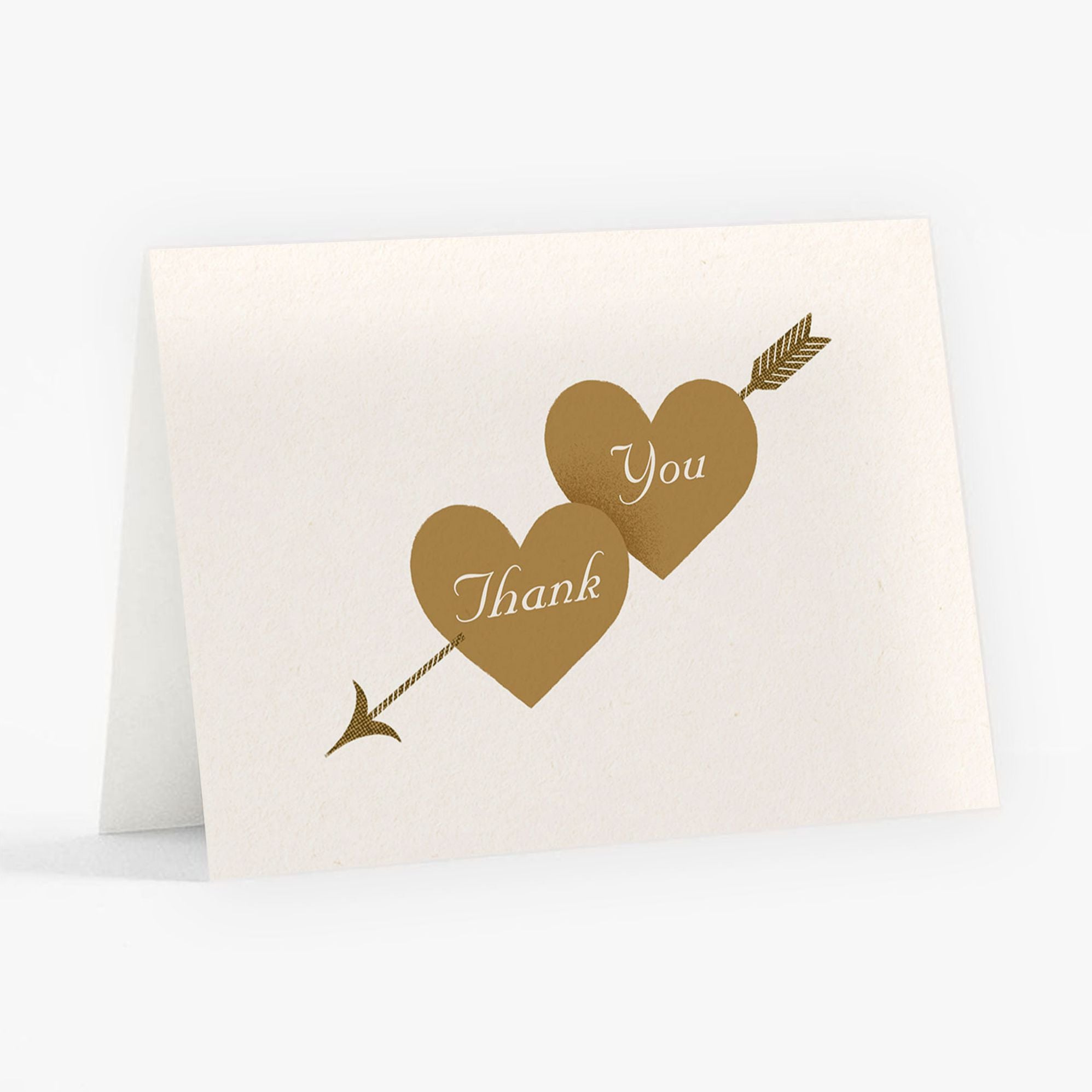 Vintage Hearts Thank You Card - Image 2