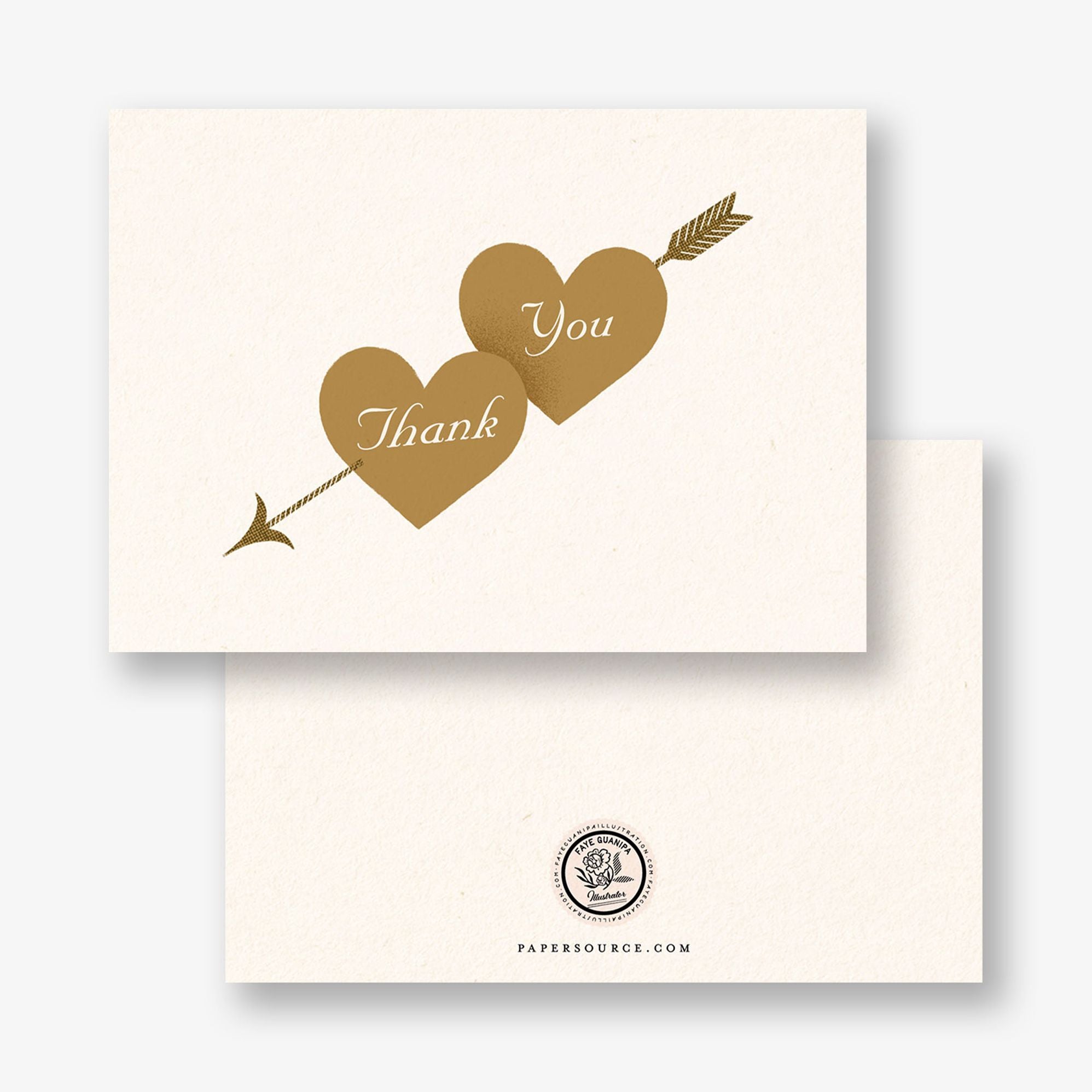 Vintage Hearts Thank You Card - Image 3
