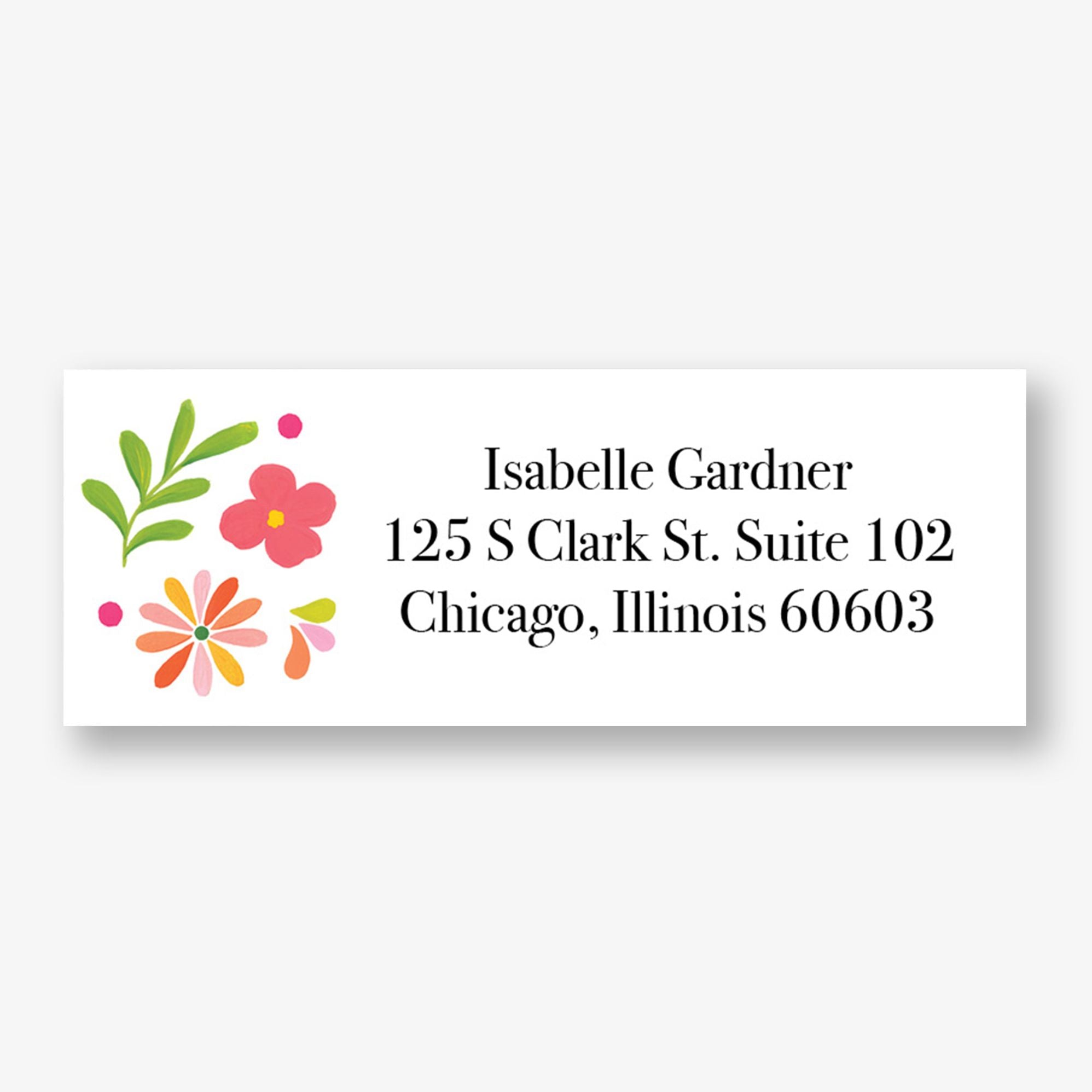 Cheery Blossoms Return Address Label
