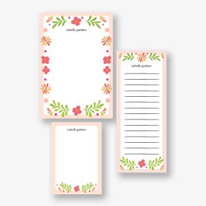 Cheery Blossoms Personalized Mixed Notepad Set