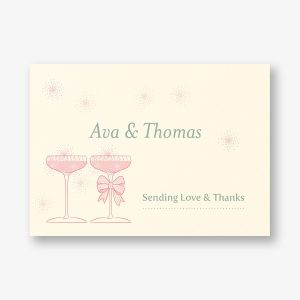 Champagne Glasses Thank You Card