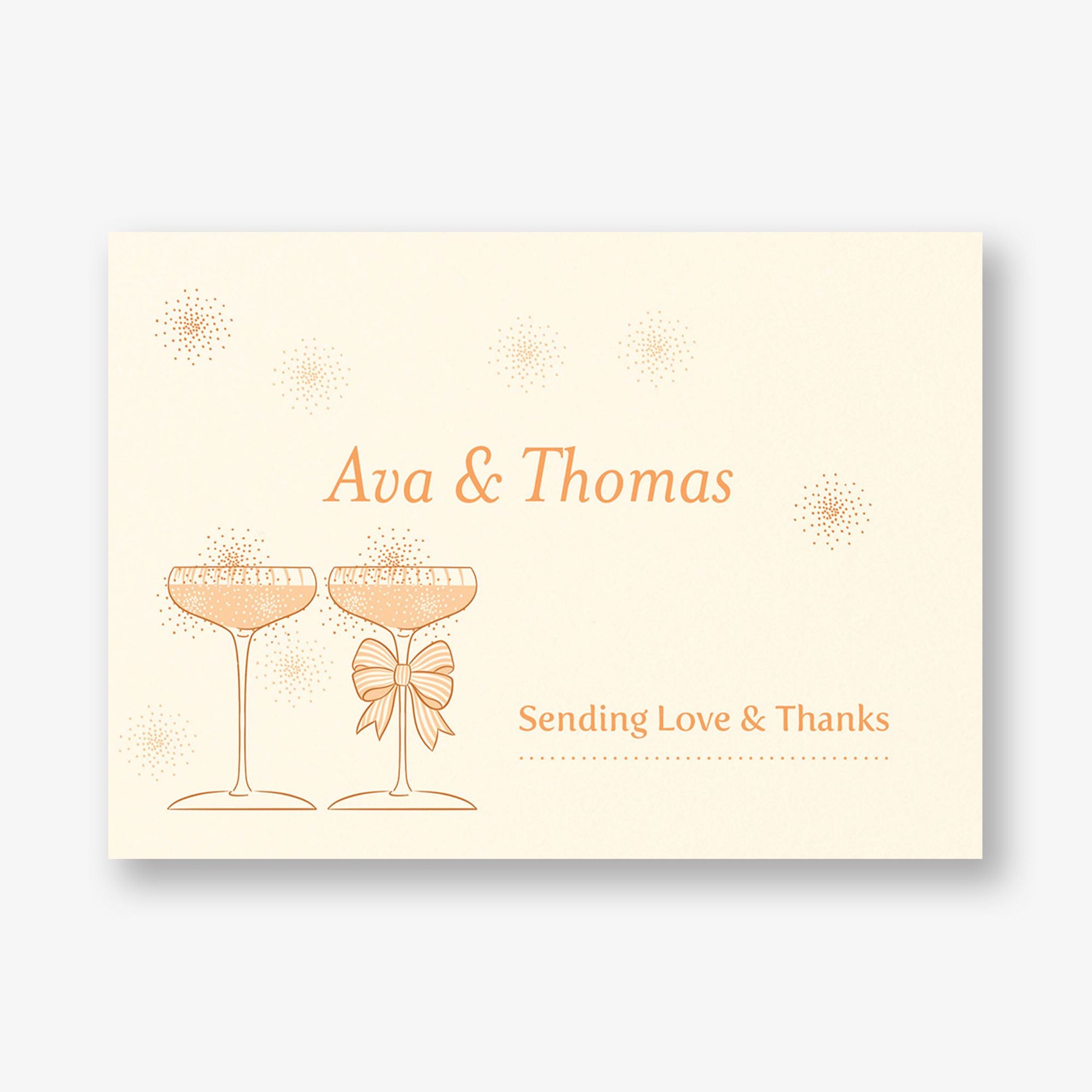 Champagne Glasses Thank You Card - Image 2