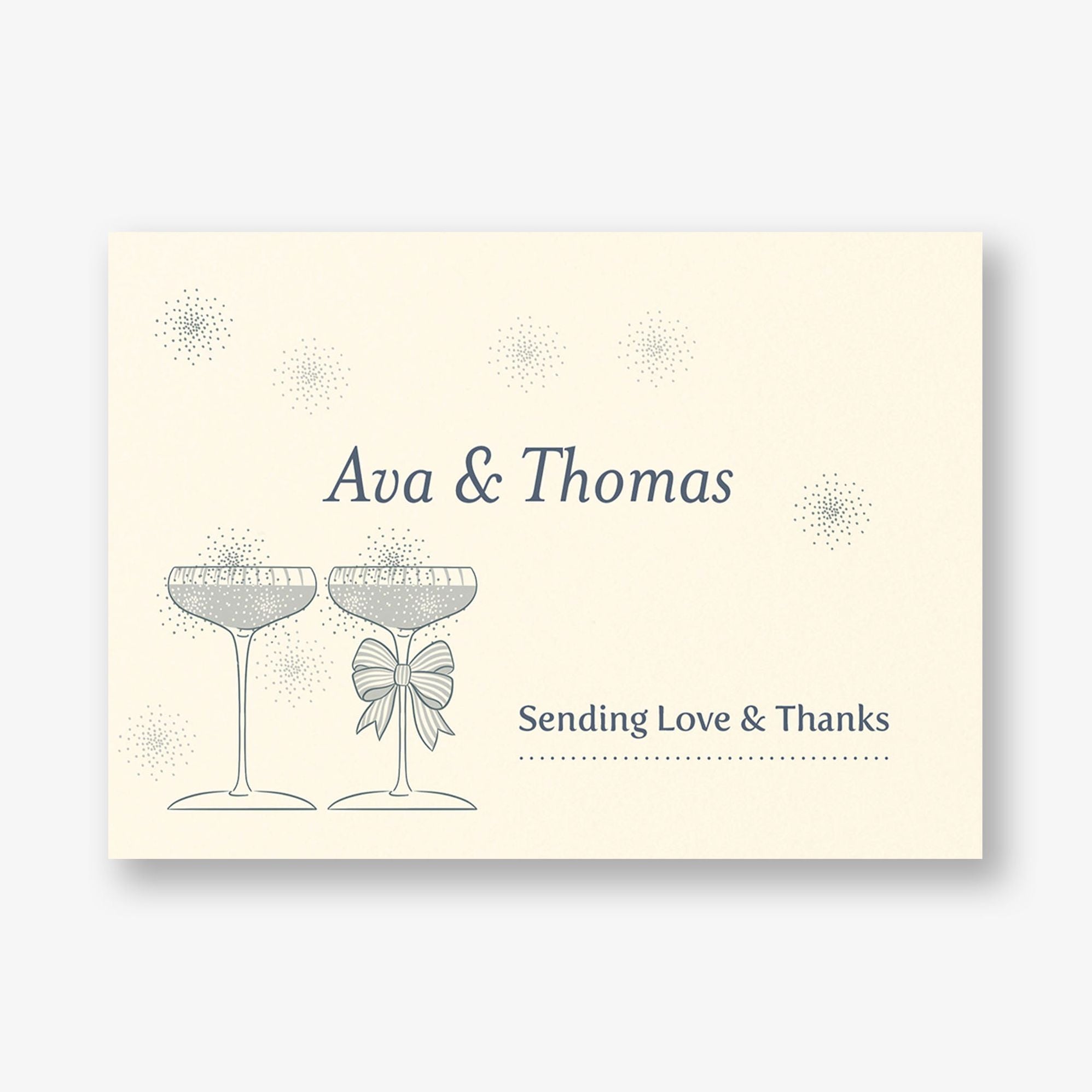Champagne Glasses Thank You Card - Image 3