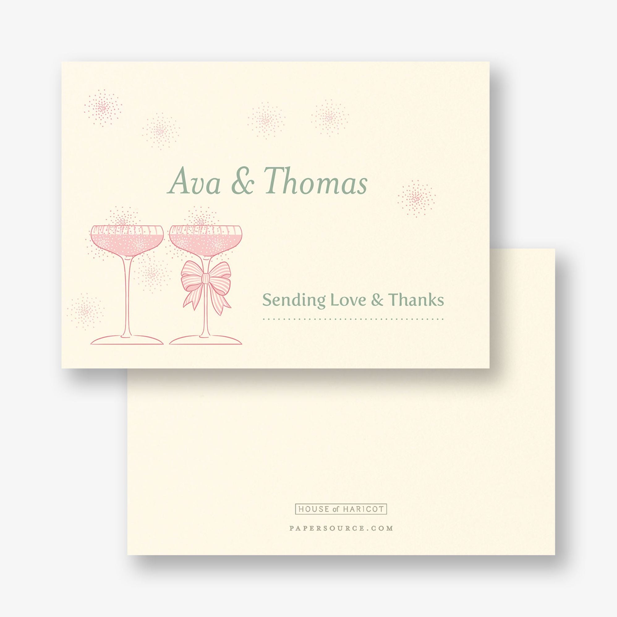 Champagne Glasses Thank You Card - Image 4