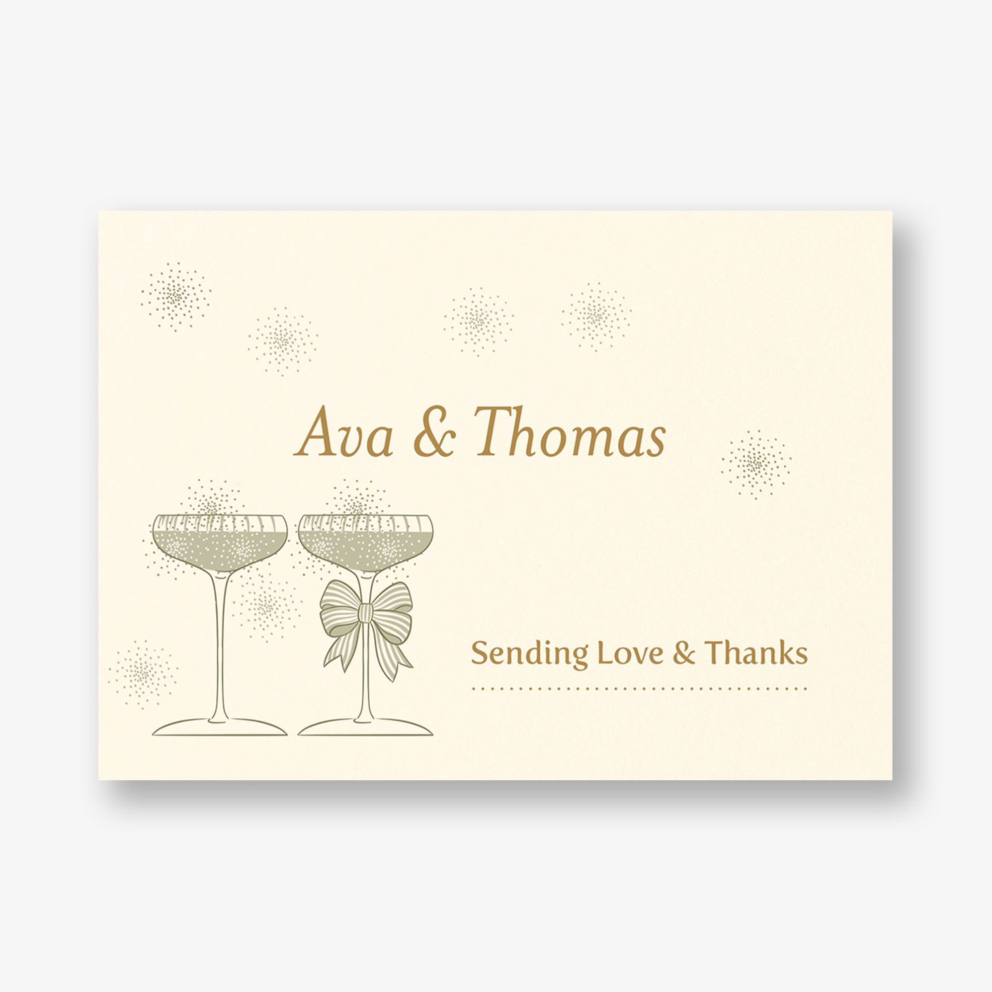 Champagne Glasses Thank You Card - Image 6