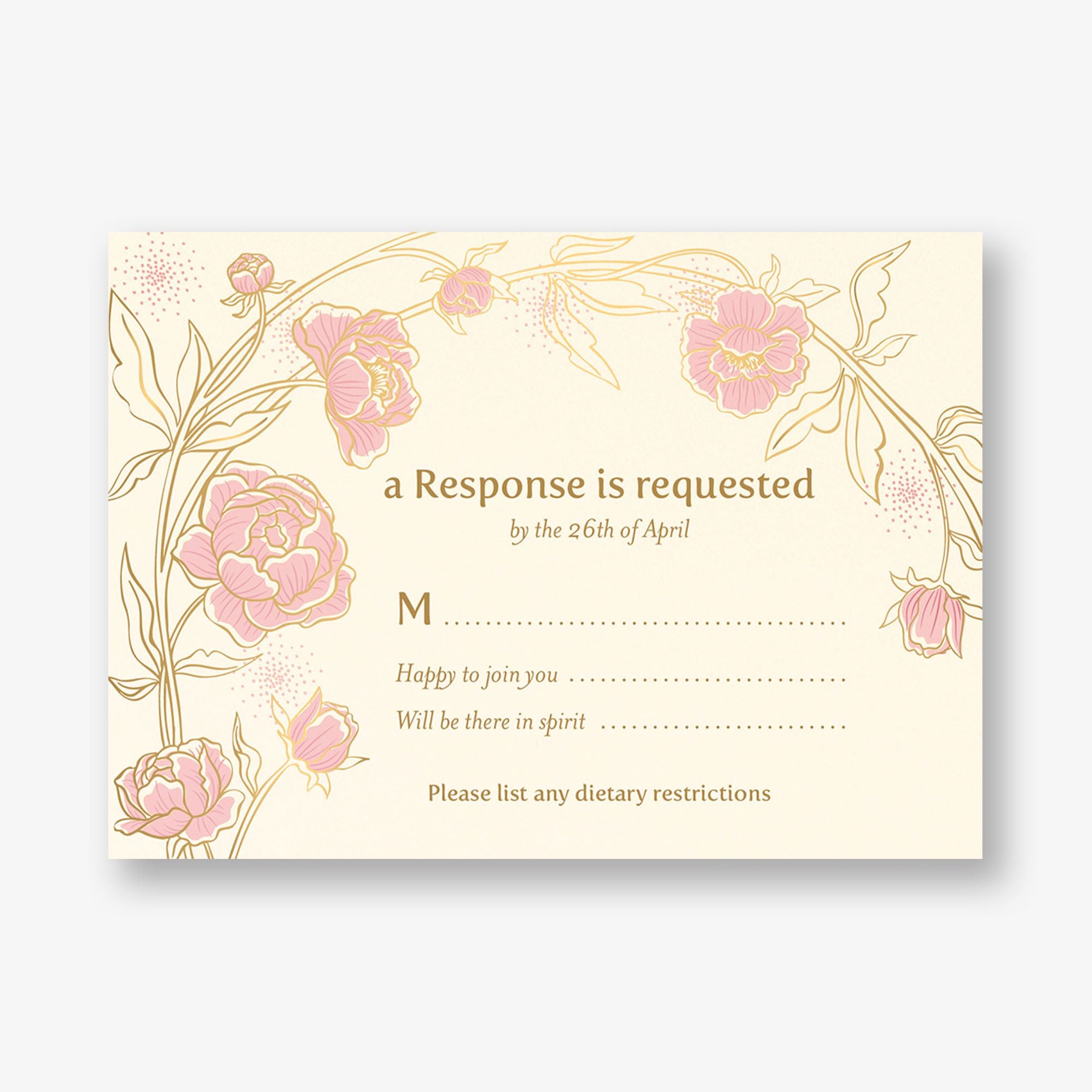 Champagne Glasses Foil Response Card - Image 2