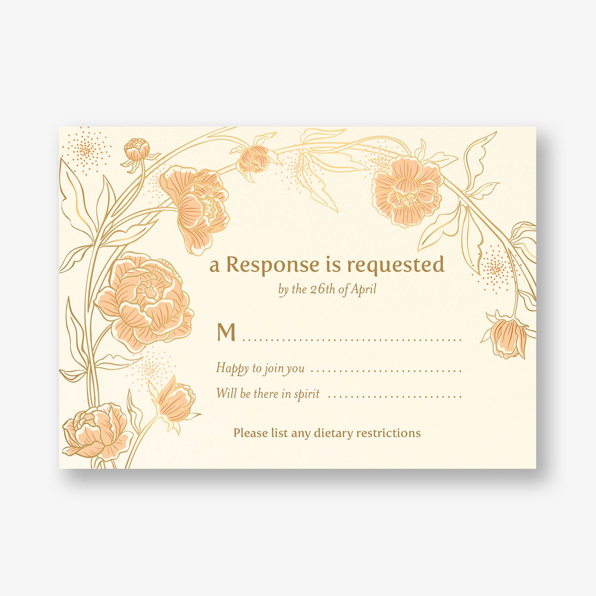 Champagne Glasses Foil Response Card - Image 3