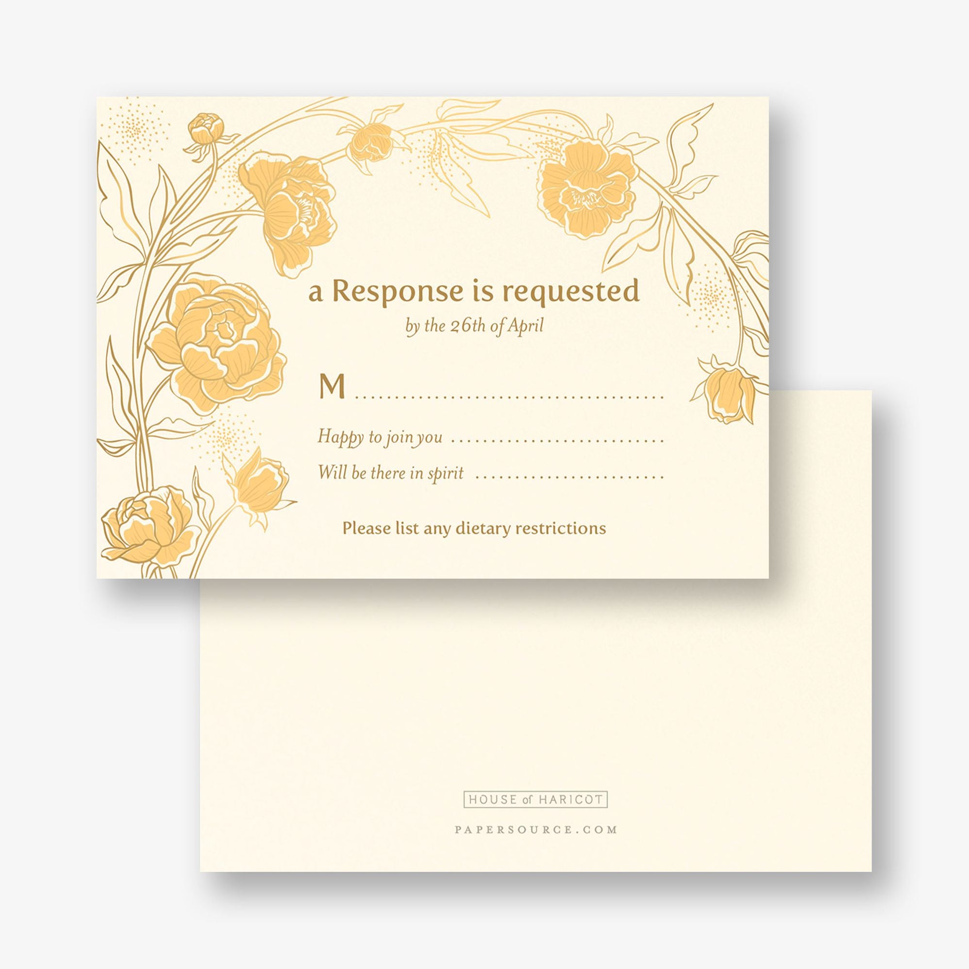 Champagne Glasses Foil Response Card - Image 4