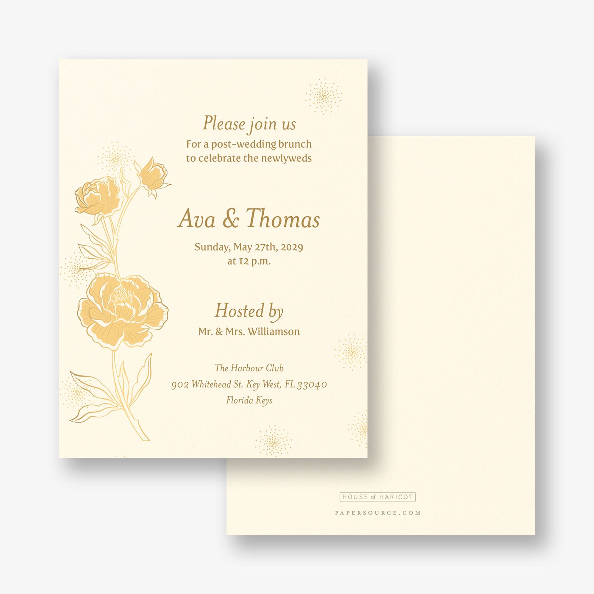Champagne Glasses Foil Information Card - Image 2