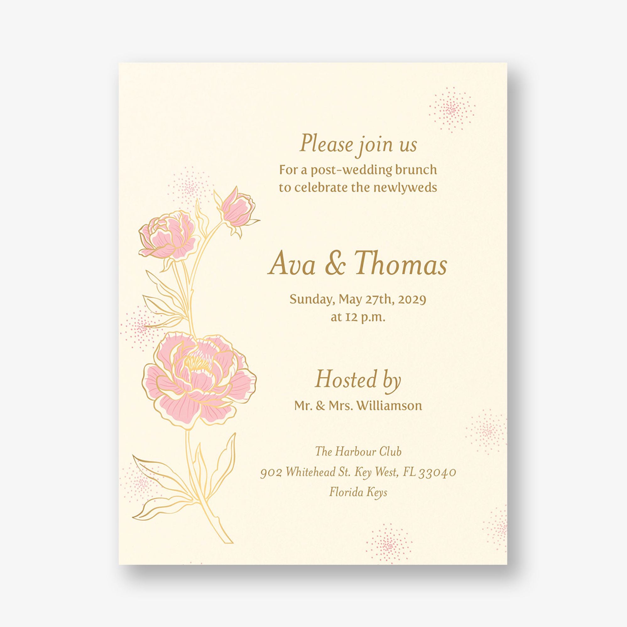 Champagne Glasses Foil Information Card - Image 4